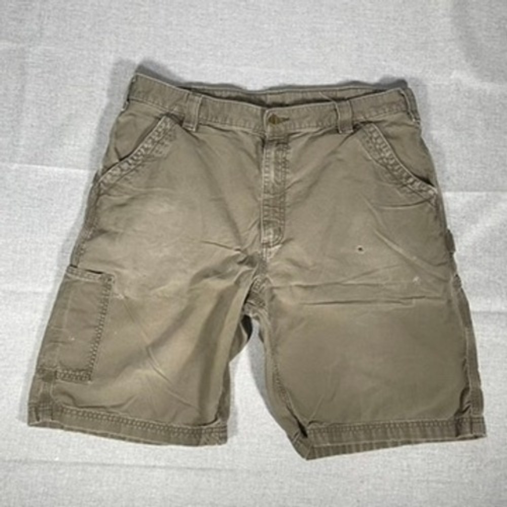 Carhartt Men's Original Fit B147 LBR Work Shorts Size 38 Olive Drab Cotton
